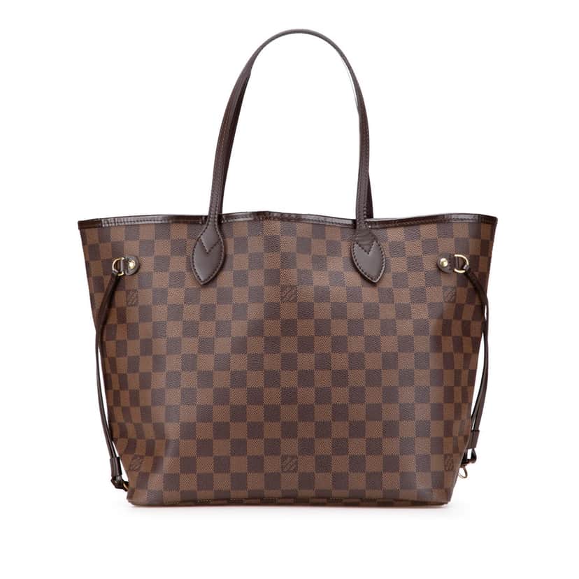 Louis Vuitton Damier Ebene Neverfull MM Brown Canvas Good condition - Front View
