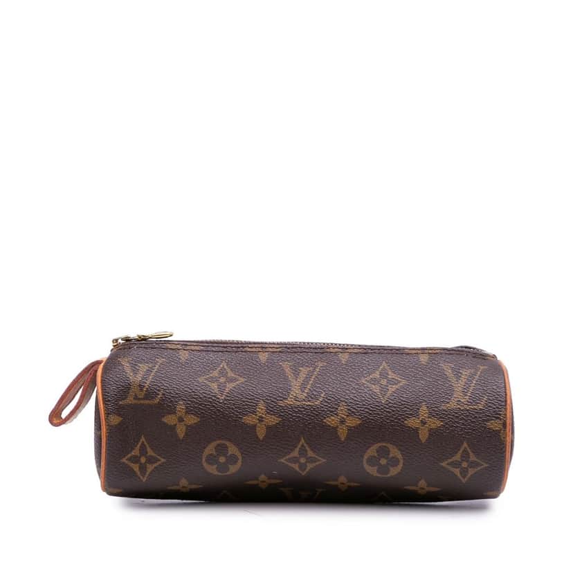 Louis Vuitton Monogram Trousse Ronde Pencil Case 20 Brown Canvas Very good condition - Front View
