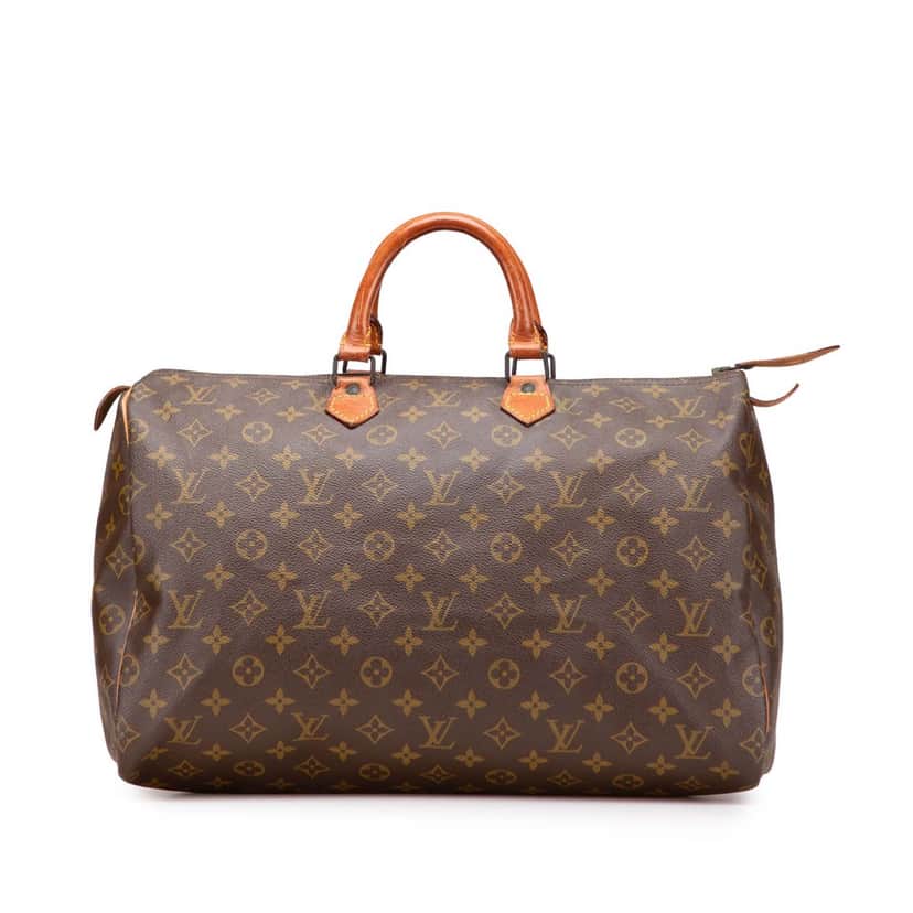 Louis Vuitton Monogram Speedy 40 Brown Canvas Fair condition - Front View
