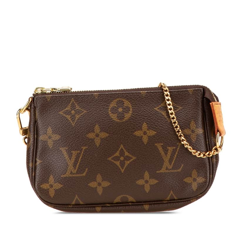 Louis Vuitton Monogram Mini Pochette Accessoires Brown Canvas Good condition - Front View