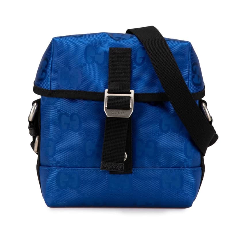 Gucci GG Econyl Off The Grid Messenger Bag Blue Good condition - Front View