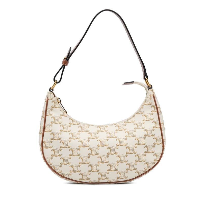 Celine Triomphe Coated Canvas Ava Shoulder Bag Brown Canvas Good condition - Front View