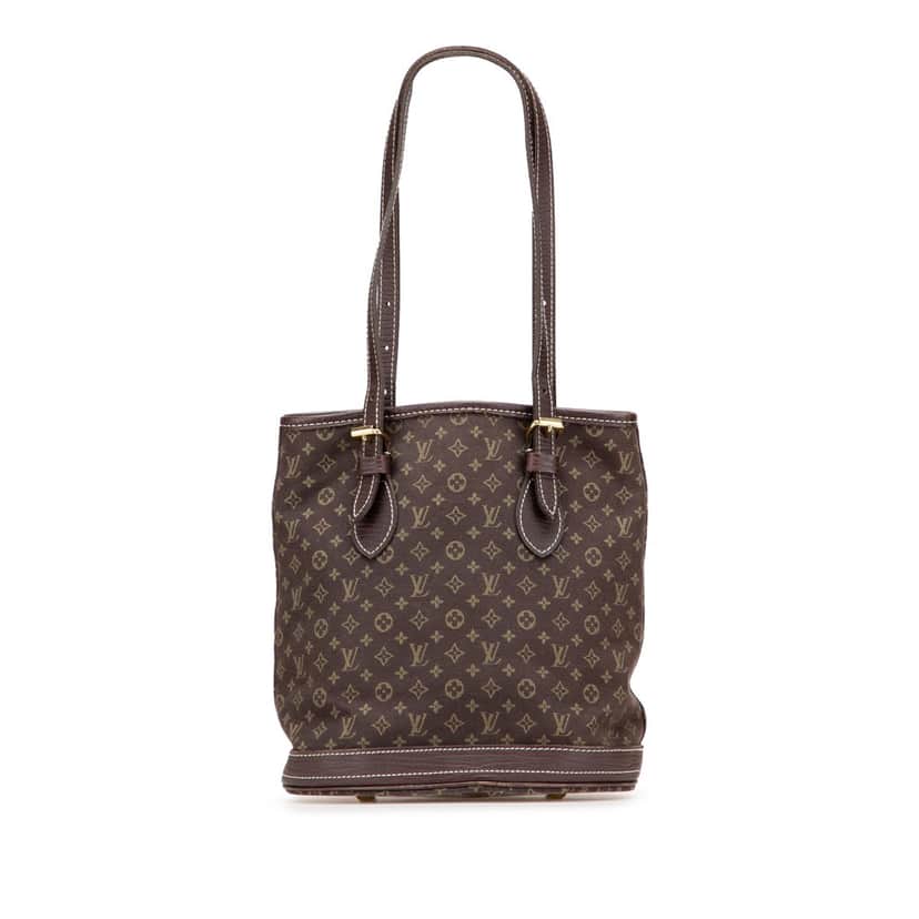 Louis Vuitton Monogram Mini Lin Bucket PM Brown Canvas Good condition - Front View