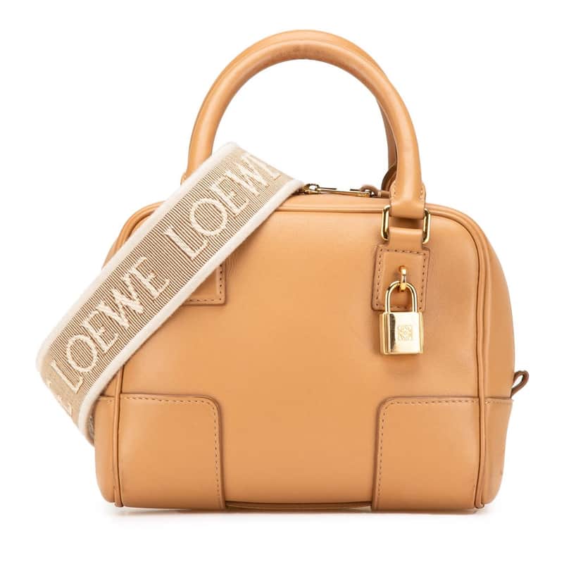 Loewe Calfskin Amazona 16 Square Bag Brown Leather Good condition - Front View