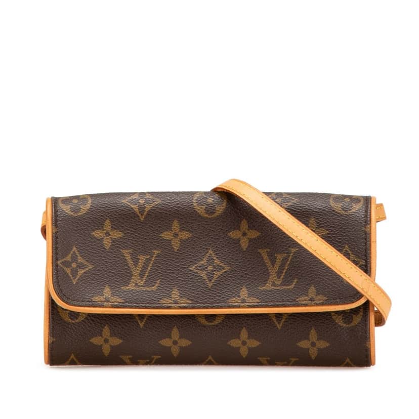 Louis Vuitton Monogram Pochette Twin PM Brown Canvas Good condition - Front View