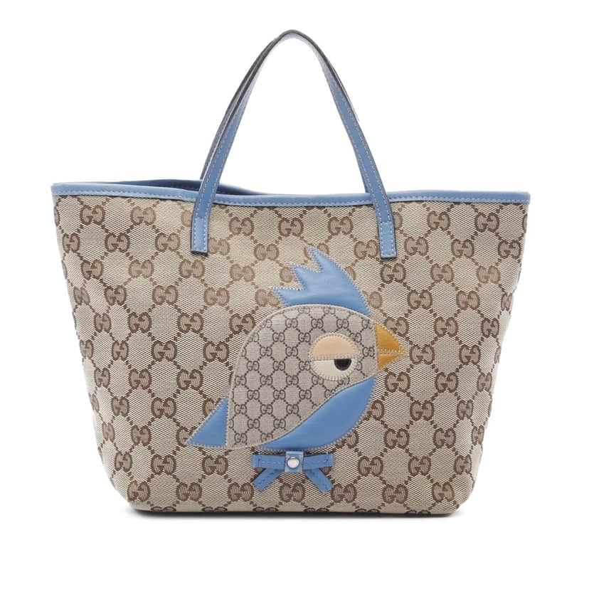 Gucci GG Canvas Zoo Handbag Brown Canvas Good condition - Front View