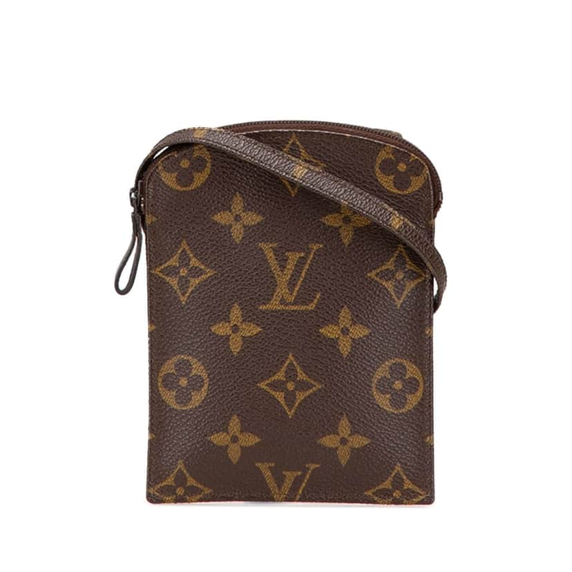 Louis Vuitton Monogram Pochette Secret Passport Holder Brown Canvas Good condition - Front View