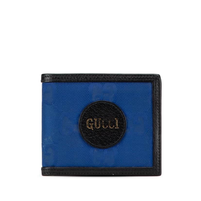 Gucci GG Nylon Off the Grid Compact Wallet Blue Good condition - Front View
