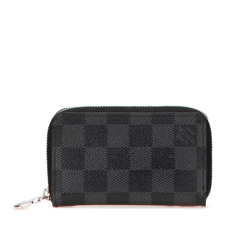 Louis Vuitton Damier Graphite Zippy Coin Pouch Black Canvas Good condition - Front View