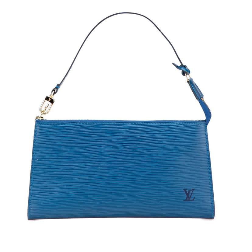 Louis Vuitton Epi Pochette Accessoires Blue Leather Good condition - Front View