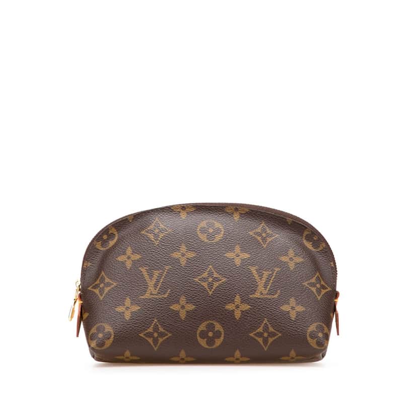 Louis Vuitton Monogram Cosmetic Pouch PM Brown Canvas Good condition - Front View