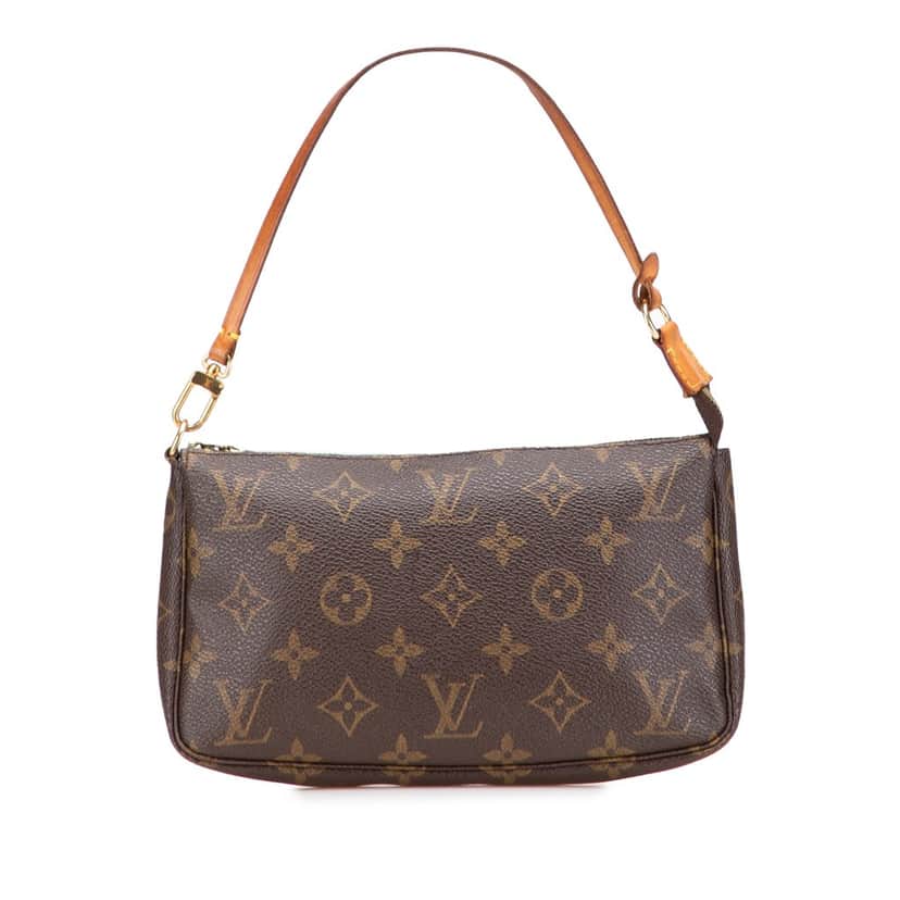 Louis Vuitton Monogram Pochette Accessoires Brown Canvas Good condition - Front View