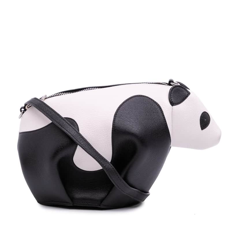 Loewe Leather Panda Bear Crossbody Black Leather Good condition - Front View