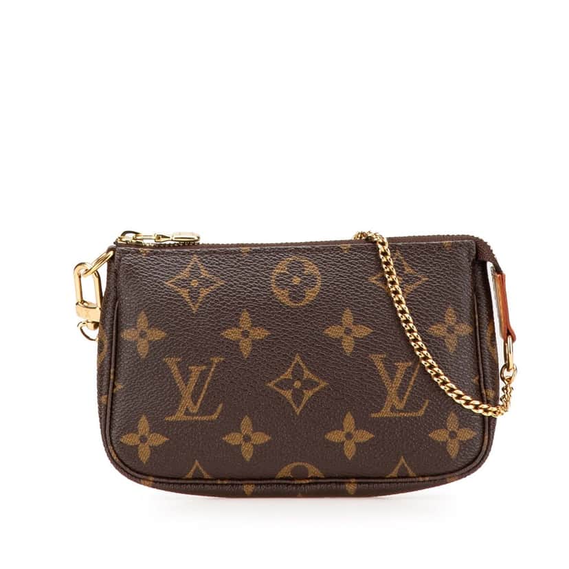 Louis Vuitton Monogram Mini Pochette Accessoires Brown Canvas Good condition - Front View