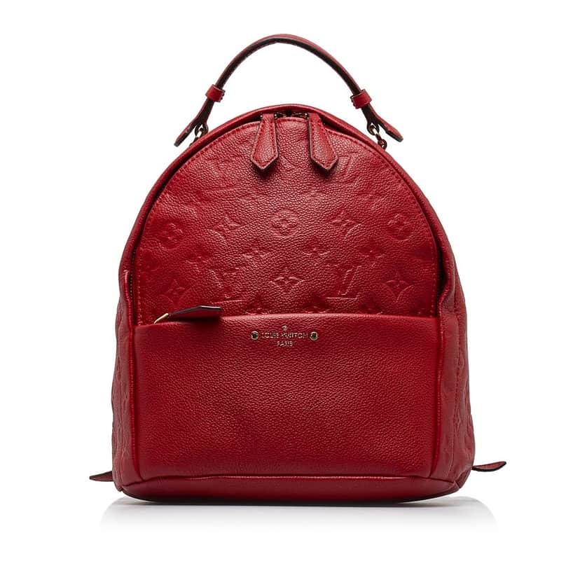 Louis Vuitton Monogram Empreinte Sorbonne Red Leather Good condition - Front View