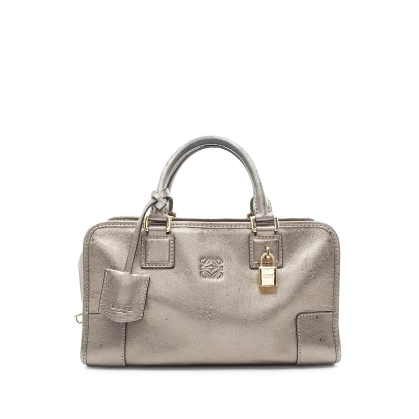 Loewe Metallic Leather Amazona 28 Gold Leather Good condition - Front View