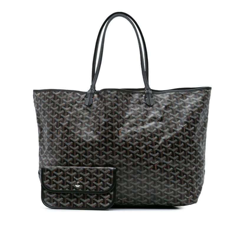 Goyard Goyardine Saint Louis GM Black Canvas Good condition - Front View