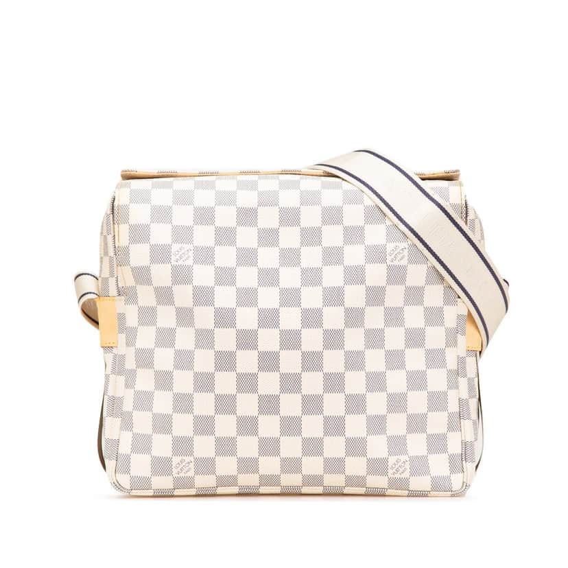 Louis Vuitton Damier Azur Naviglio White Canvas Good condition - Front View
