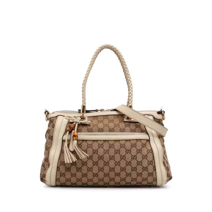 Gucci GG Canvas Bella Satchel Brown Canvas Good condition - Front View