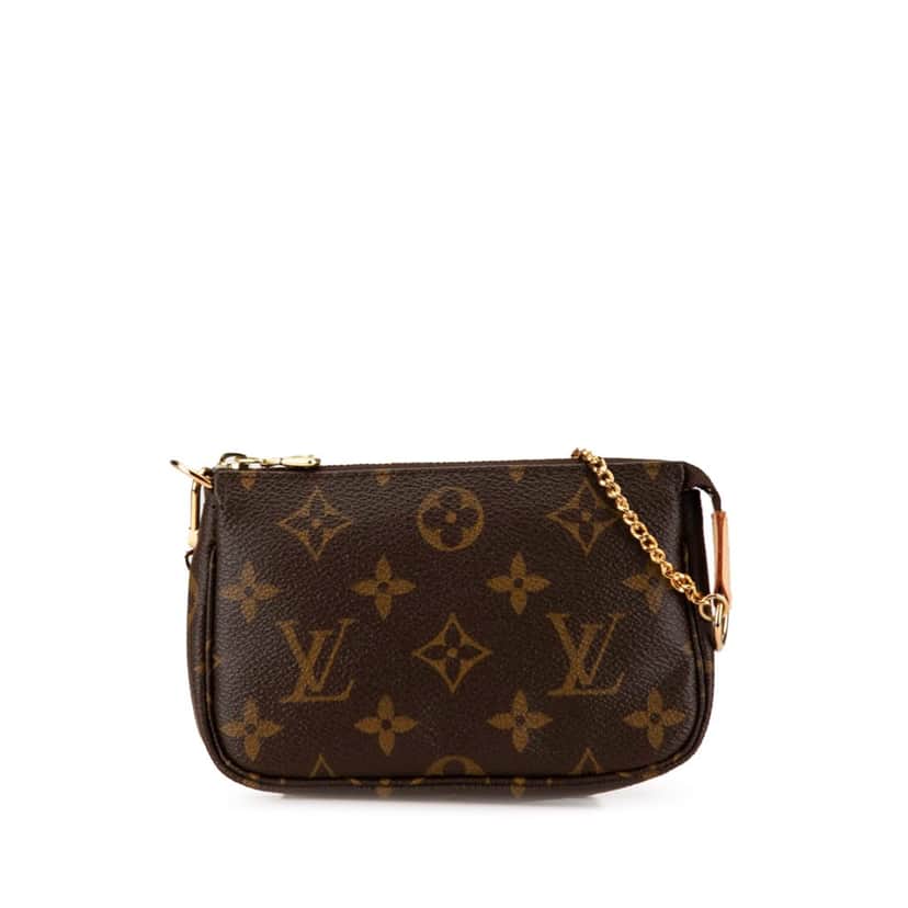 Louis Vuitton Monogram Mini Pochette Accessoires Brown Canvas Good condition - Front View