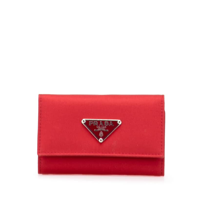 Prada Tessuto Key Holder Red Good condition - Front View