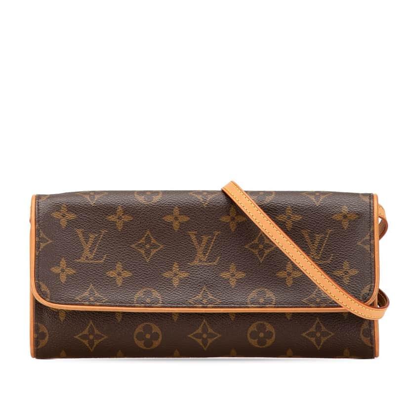 Louis Vuitton Monogram Pochette Twin GM Brown Canvas Good condition - Front View