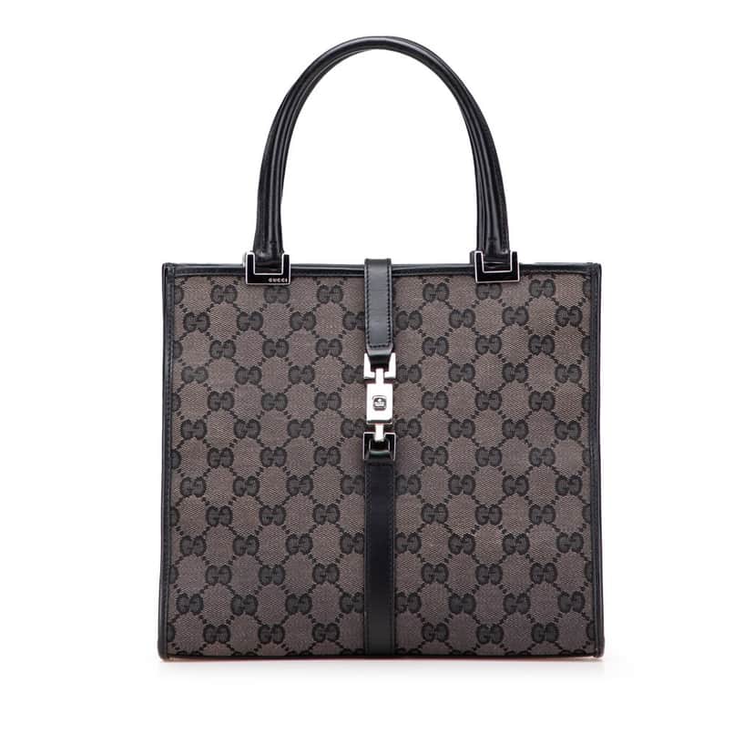 Gucci GG Canvas Jackie Handbag Brown Canvas Fair condition - Front View