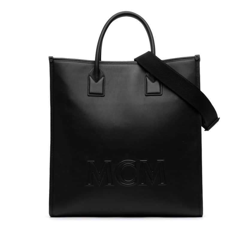Mcm Medium Leather Klassik Tote Black Leather Good condition - Front View