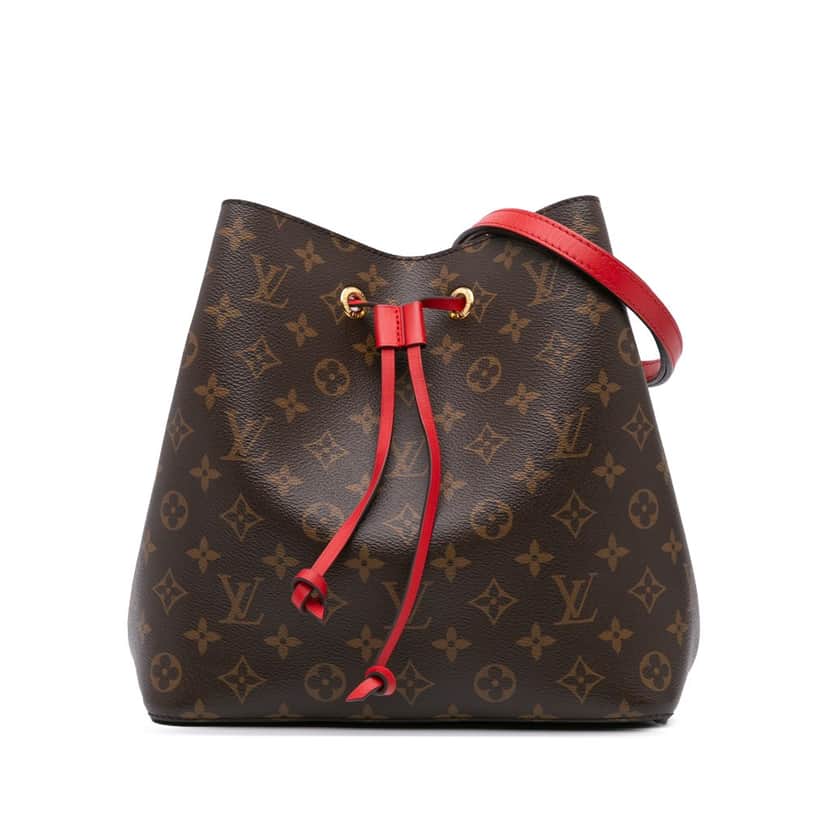 Louis Vuitton Monogram Braided Neonoe MM Brown Canvas Good condition - Front View