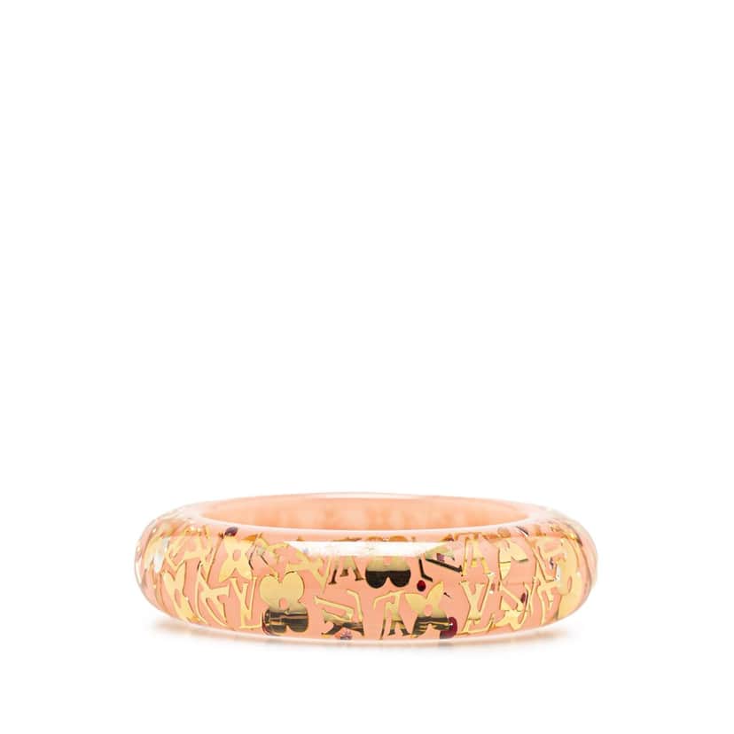 Louis Vuitton Monogram Resin Inclusion Bangle Pink Good condition - Front View