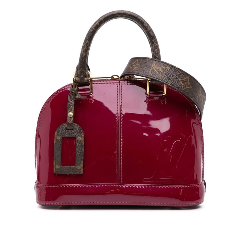 Louis Vuitton Vernis Miroir Alma BB Red Leather Good condition - Front View