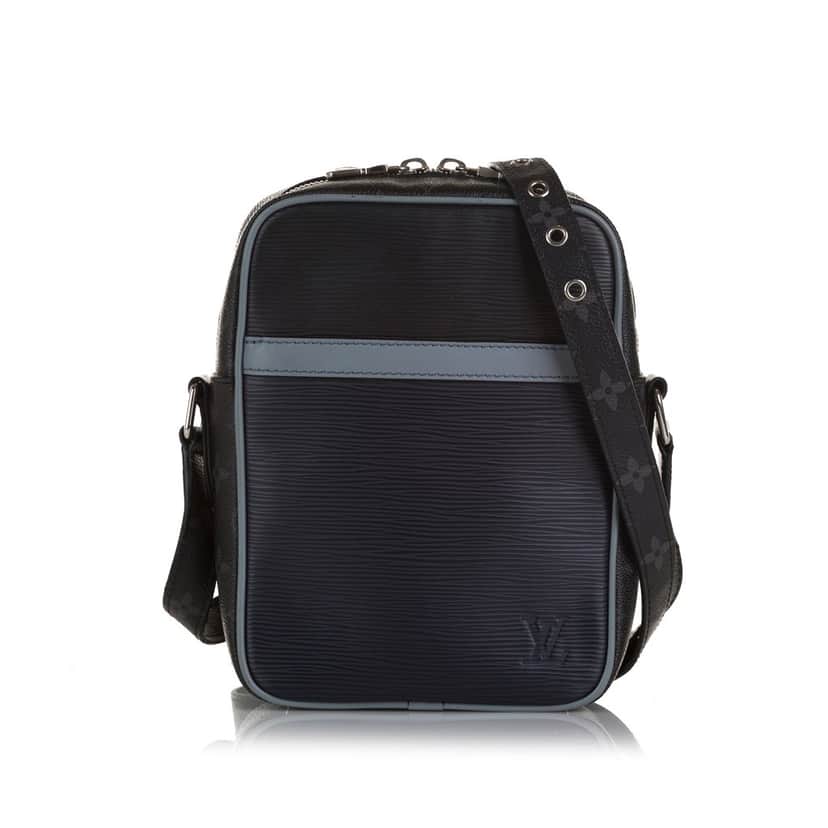 Louis Vuitton Epi Monogram Danube PM Blue Leather Very good condition - Front View