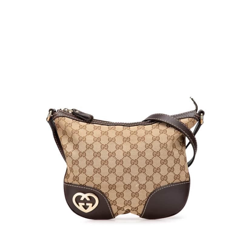 Gucci GG Canvas Lovely Crossbody Brown Canvas Good condition - Front View