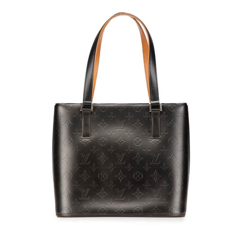 Louis Vuitton Monogram Mat Stockton Grey Leather Good condition - Front View