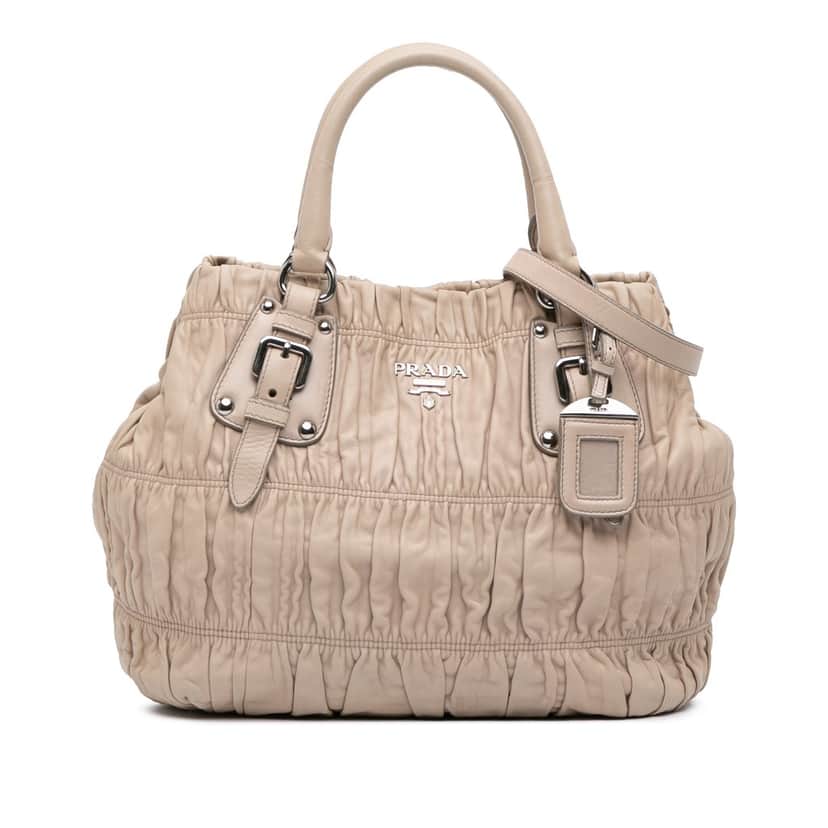 Prada Nappa Gaufre Satchel Brown Leather Very good condition - Front View