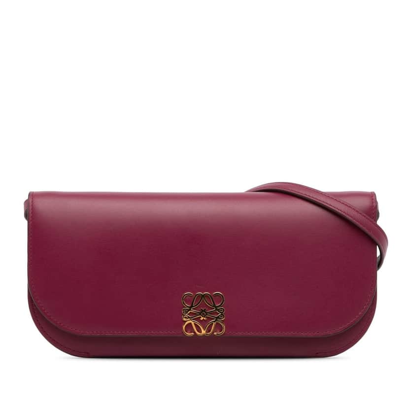 Loewe Goya Long Shoulder Bag Red Leather Good condition - Front View