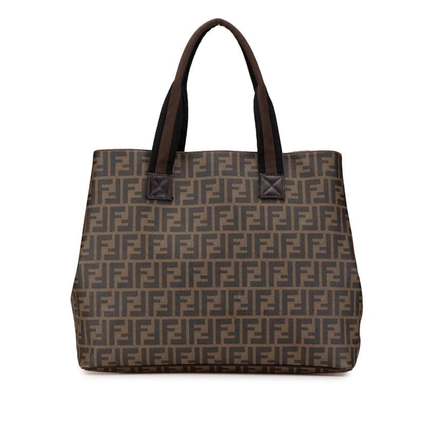 Fendi Zucca Spalmati Tote Brown Canvas Good condition - Front View