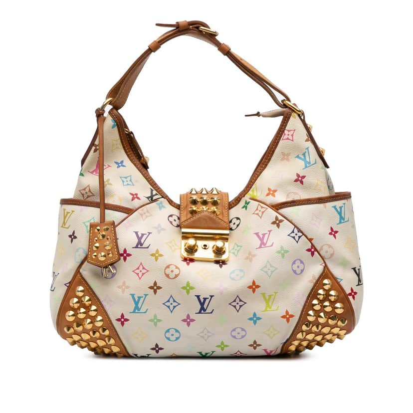 Louis Vuitton Monogram Multicolore Chrissie MM White Canvas Fair condition - Front View
