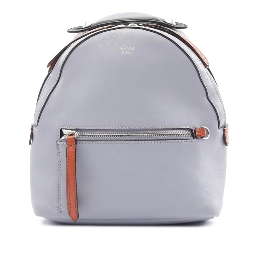 Fendi Mini Leather By The Way Backpack Purple Leather Good condition - Front View