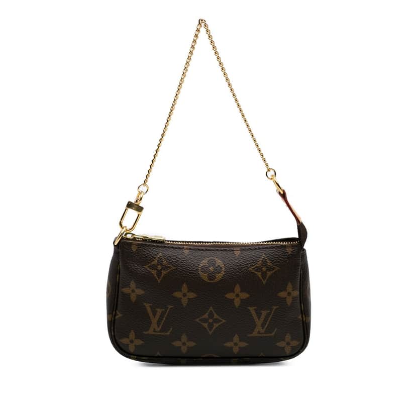 Louis Vuitton Monogram Mini Pochette Accessoires Brown Canvas Good condition - Front View