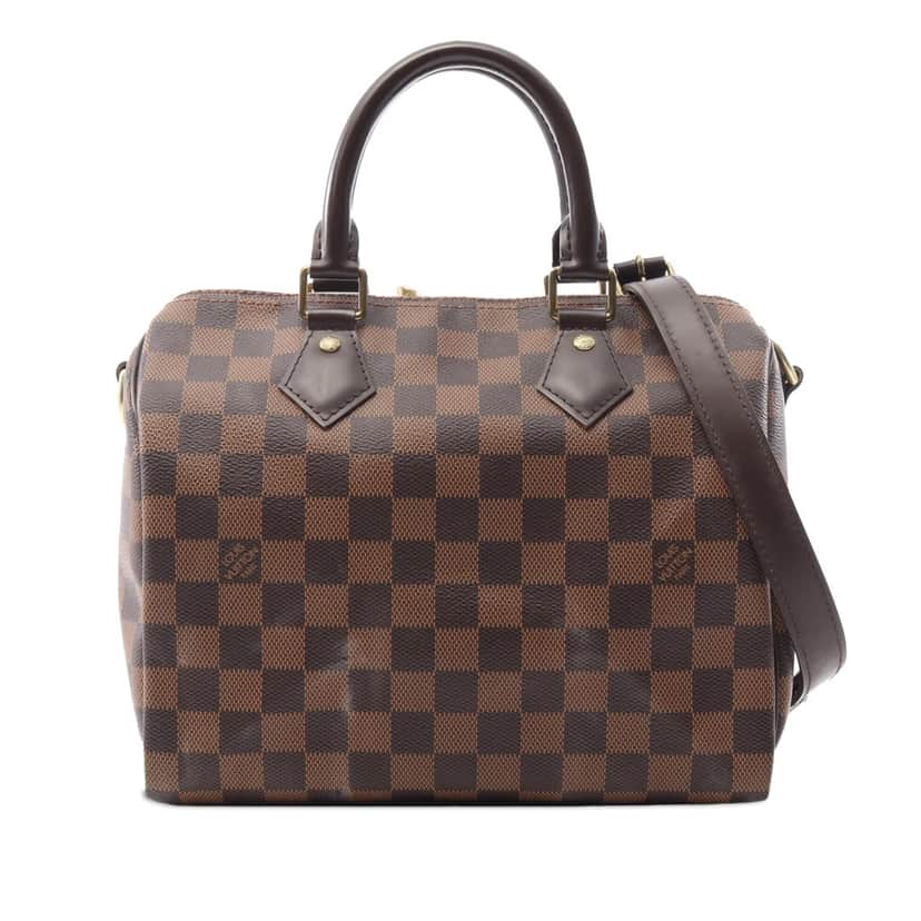 Louis Vuitton Damier Ebene Speedy Bandouliere 25 Brown Canvas Good condition - Front View