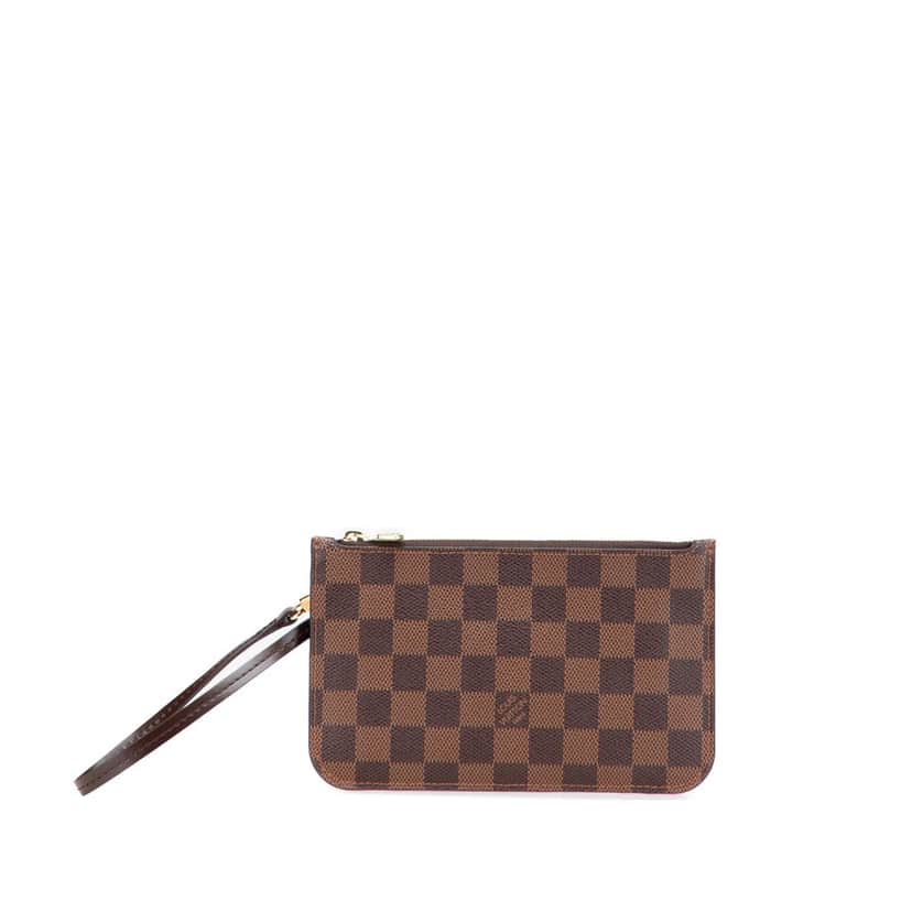Louis Vuitton Damier Ebene Neverfull PM Pouch Brown Canvas Good condition - Front View