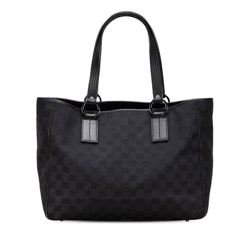 Gucci GG Canvas Tote Black Canvas Good condition - Front View