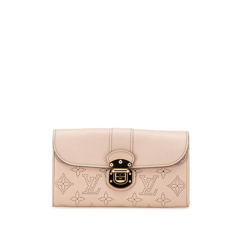Louis Vuitton Monogram Mahina Iris Wallet Brown Leather Good condition - Front View