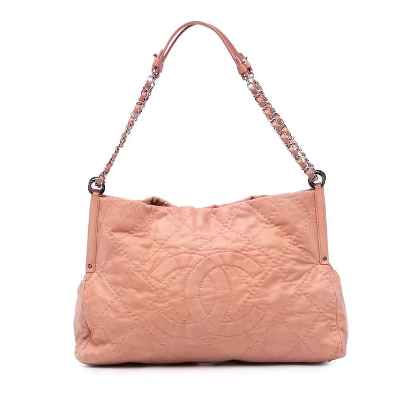 Chanel Small Iridescent Calfskin Sea Hit Tote Brown Leather Good condition - Front View