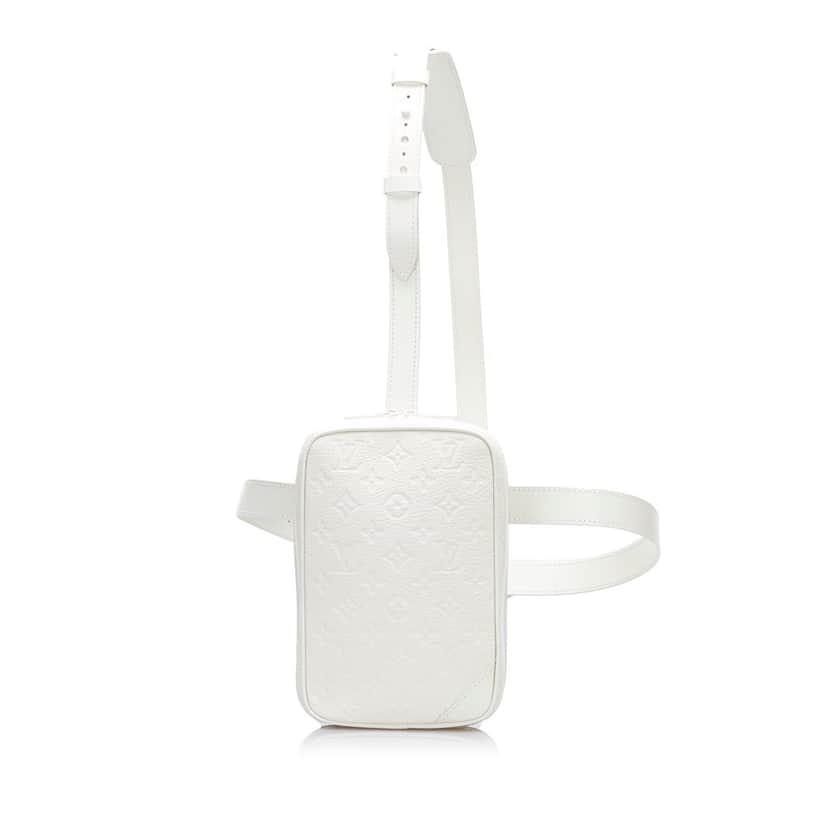 Louis Vuitton Monogram Taurillon Utility Side White Leather Very good condition - Front View