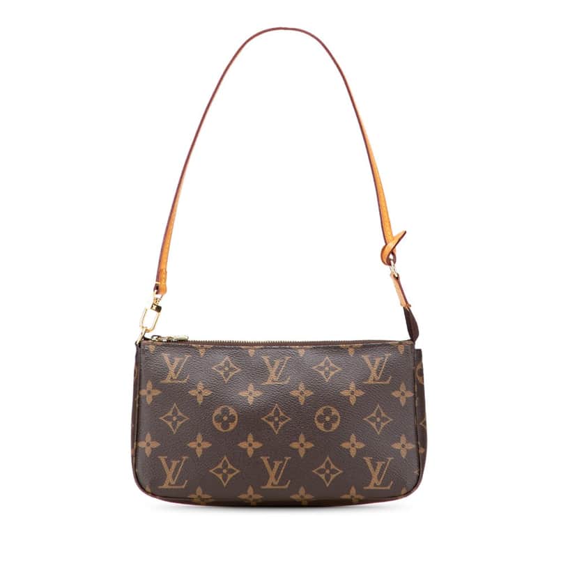 Louis Vuitton Monogram Pochette Accessoires Brown Canvas Good condition - Front View