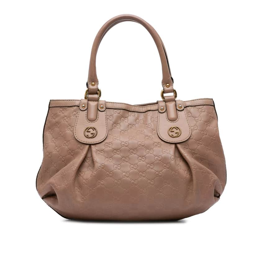 Gucci Guccissima Scarlett Tote Brown Leather Fair condition - Front View