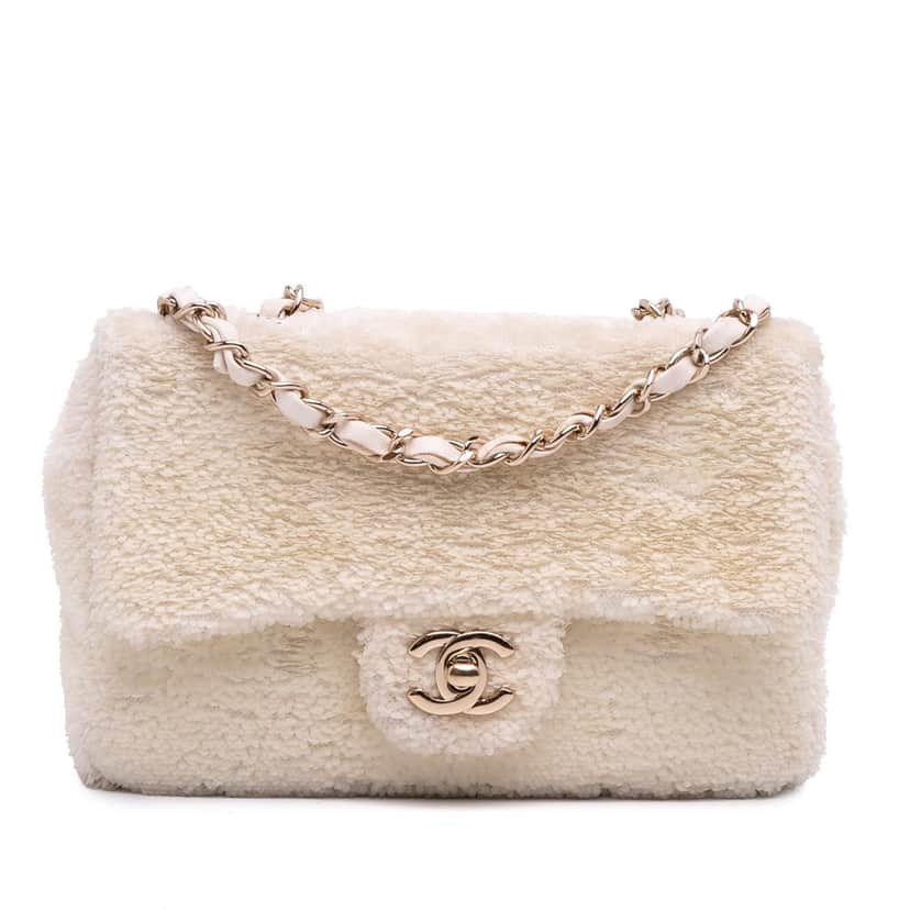 Chanel Small Sequins Single Flap Brown Polyester Good condition - Front View