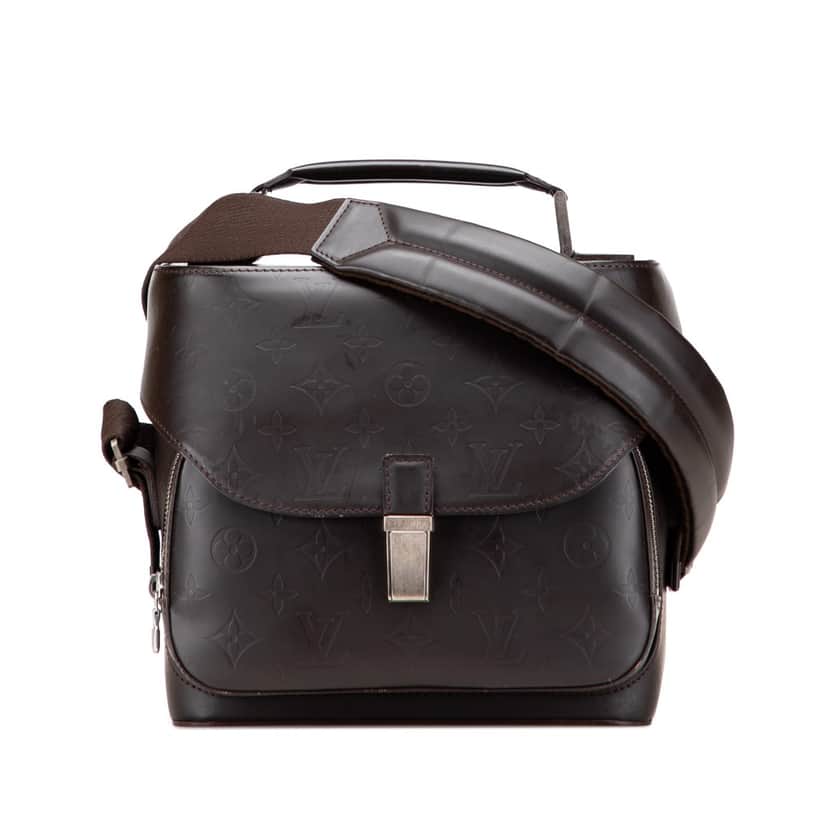 Louis Vuitton Monogram Glace Charly Brown Leather Good condition - Front View